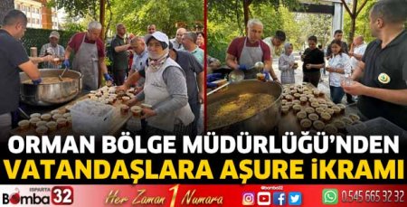 Orman Bölge Müdürlüğü’nden vatandaşlara aşure ikramı