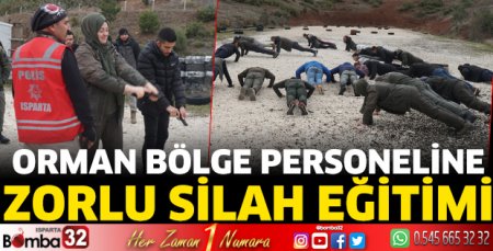 Orman bölge personeline zorlu silah eğitimi