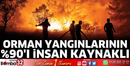 Orman yangınlarının yüzde 90'ı insan kaynaklı