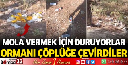 Ormanı çöplüğe çevirdiler
