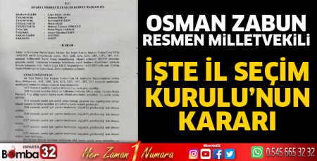 Osman Zabun resmen milletvekili