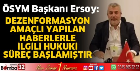 ÖSYM Başkanı Ersoy'dan açıklama