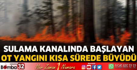 Ot yangını kısa sürede büyüdü 