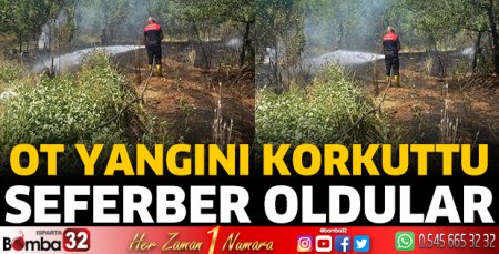 Ot yangını korkuttu