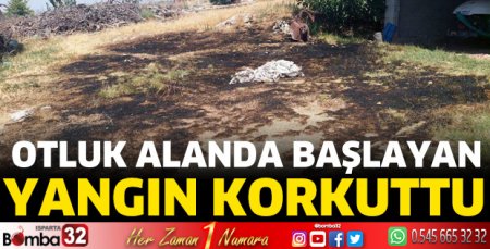 Otluk alanda başlayan yangın korkuttu 
