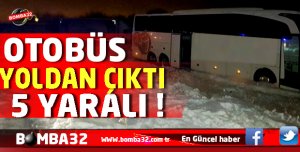 OTOBÜS YOLDAN ÇIKTI 5 YARALI 