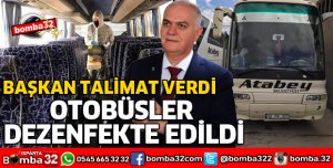 OTOBÜSLER DEZENFEKTE EDİLDİ
