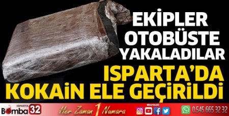 Otobüste kokain ele geçirildi