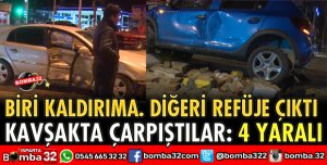 OTOGAR KAVŞAĞINDA KAZA 4 YARALI