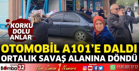 Otomobil A101'e daldı 
