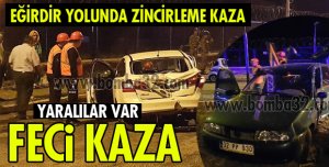 OTOMOBİL AĞACA ÇARPARAK DURABİLDİ