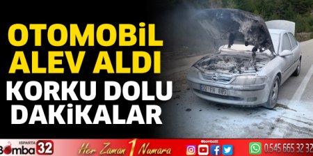 Otomobil alev aldı 