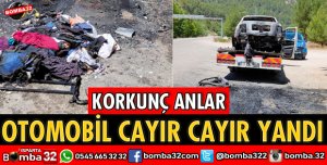 OTOMOBİL ALEV ALEV YANDI