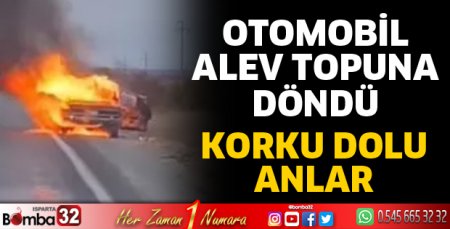 Otomobil alev topuna döndü