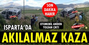 OTOMOBİL ANİDEN YOLDAN ÇIKTI!