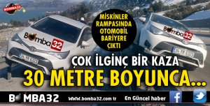 OTOMOBİL BARİYERLERE ÇIKTI