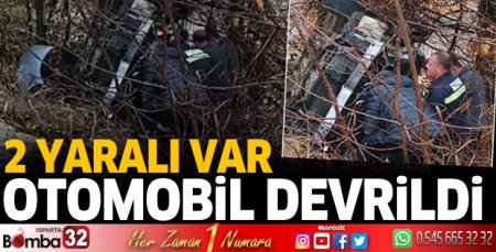 Otomobil devrildi: 2 yaralı