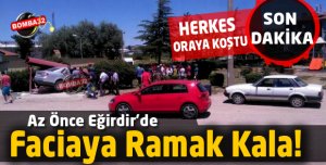 OTOMOBİL DURAKTA BEKLEYEN YOLCUYA ÇARPTI
