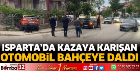 Otomobil evin bahçesine daldı