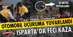 OTOMOBİL GÖLE UÇUYORDU 