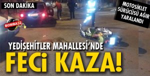 OTOMOBİL İLE MOTOSİKLET ÇARPIŞTI