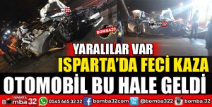 OTOMOBİL KAMYONA ARKADAN ÇARPTI