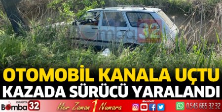 Otomobil kanala uçtu