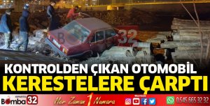 Otomobil kerestelere çarptı