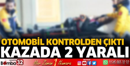 Otomobil kontrolden çıktı: 2 yaralı