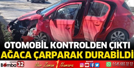Otomobil kontrolden çıktı