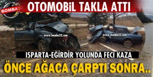 OTOMOBİL METRELERCE TAKLA ATTI