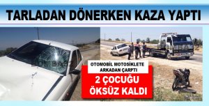 otomobil motosiklete çarptı: 1 ölü