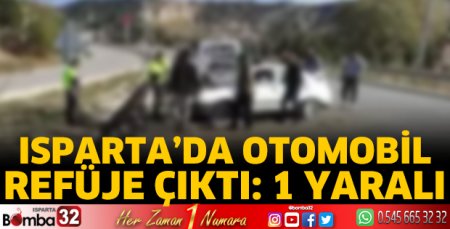 Otomobil refüje çıktı: 1 yaralı