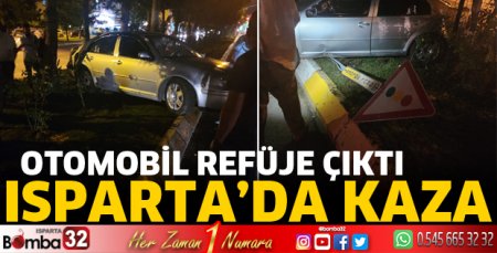 Otomobil refüje çıktı