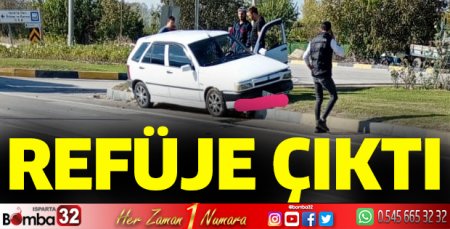 Otomobil refüje çıktı