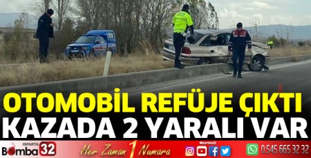 Otomobil refüje çıktı