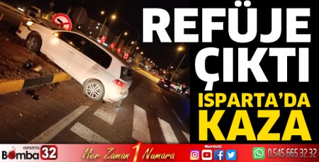 Otomobil refüje çıktı