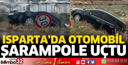 Otomobil şarampole uçtu 
