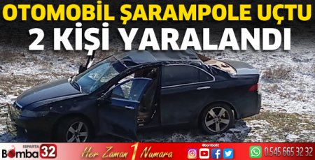 Otomobil şarampole uçtu 2 kişi yaralandı