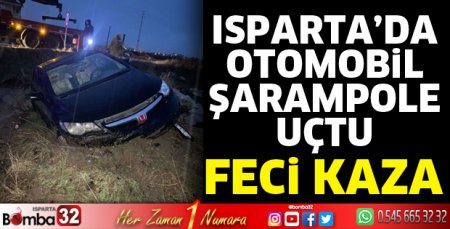 Otomobil şarampole uçtu