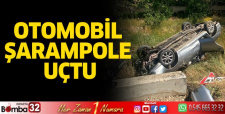 Otomobil şarampole uçtu