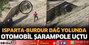 Otomobil şarampole yuvarlandı