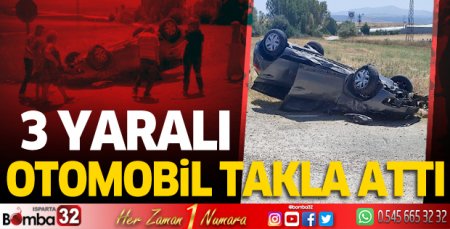 Otomobil takla attı 