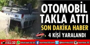 OTOMOBİL TAKLA ATTI