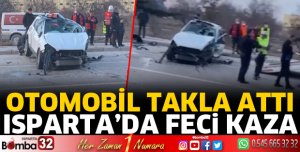 Otomobil takla attı