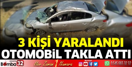 Otomobil takla attı