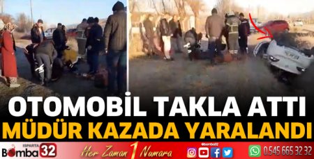 Otomobil takla attı