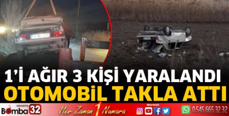 Otomobil takla attı