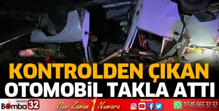 Otomobil takla attı