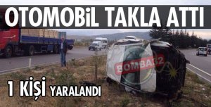 OTOMOBİL TAKLA ATTI